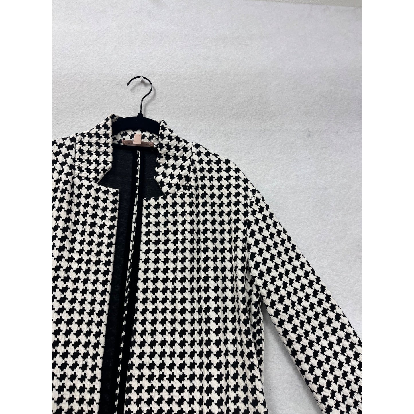 Houndstooth Open-Front Coat Small #8436