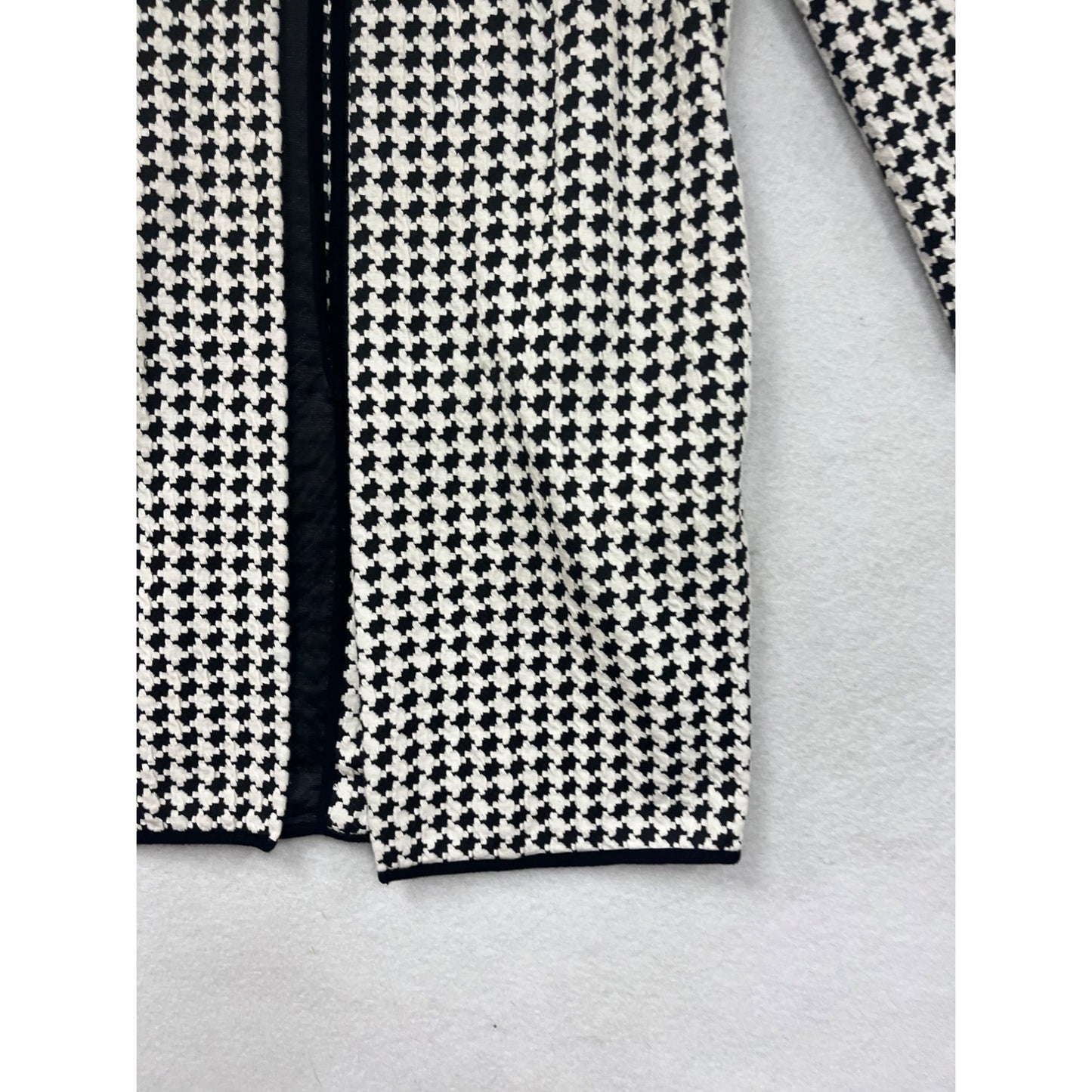Houndstooth Open-Front Coat Small #8436