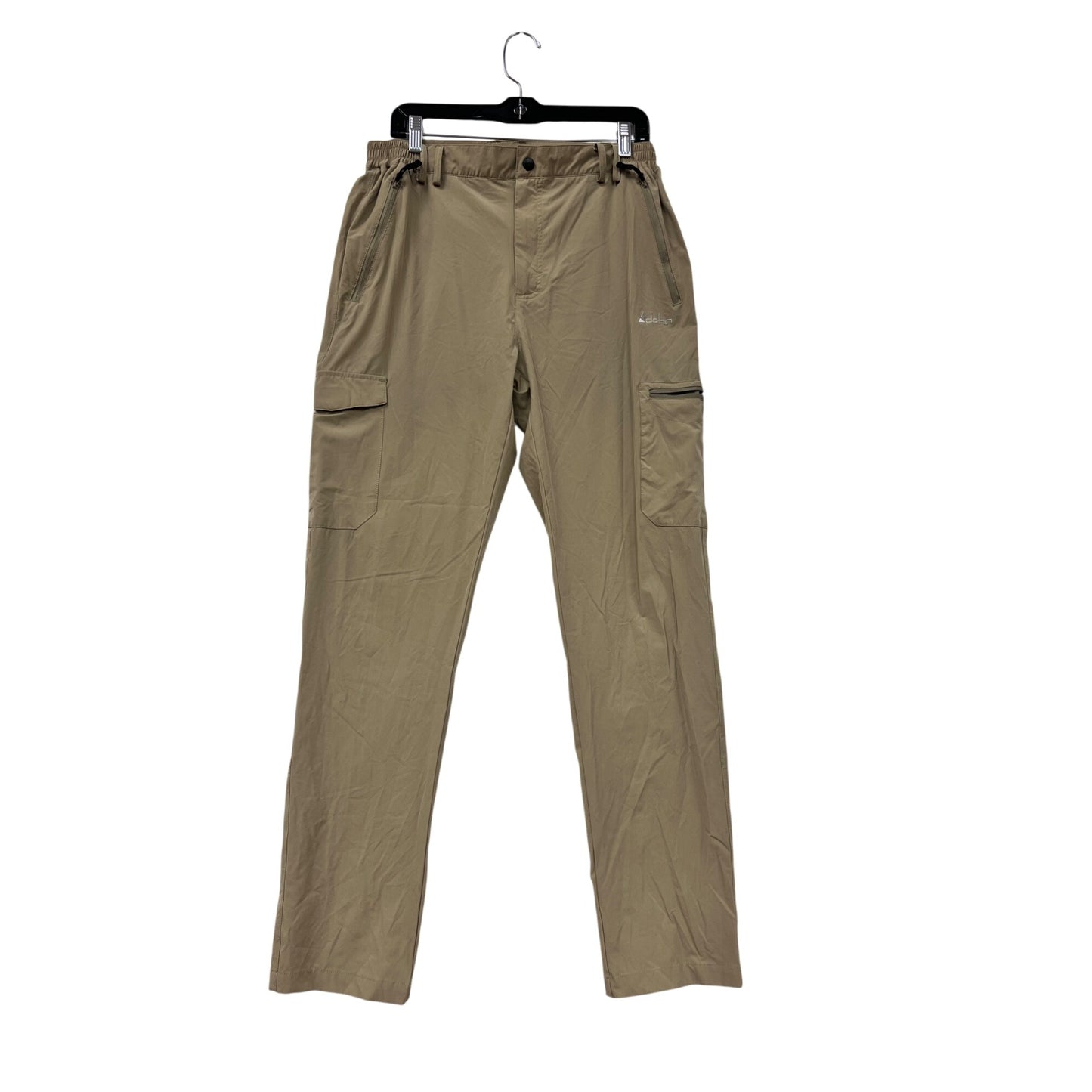 Clothin Beige Nylon Spandex Lightweight Cargo Pants Size 32L #8700