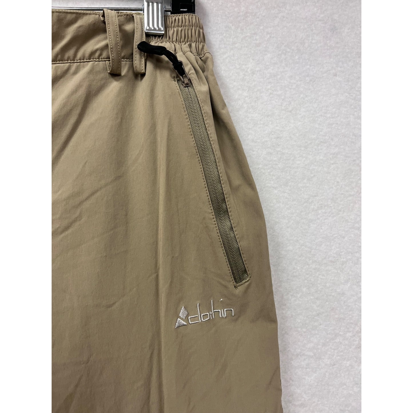 Clothin Beige Nylon Spandex Lightweight Cargo Pants Size 32L #8700