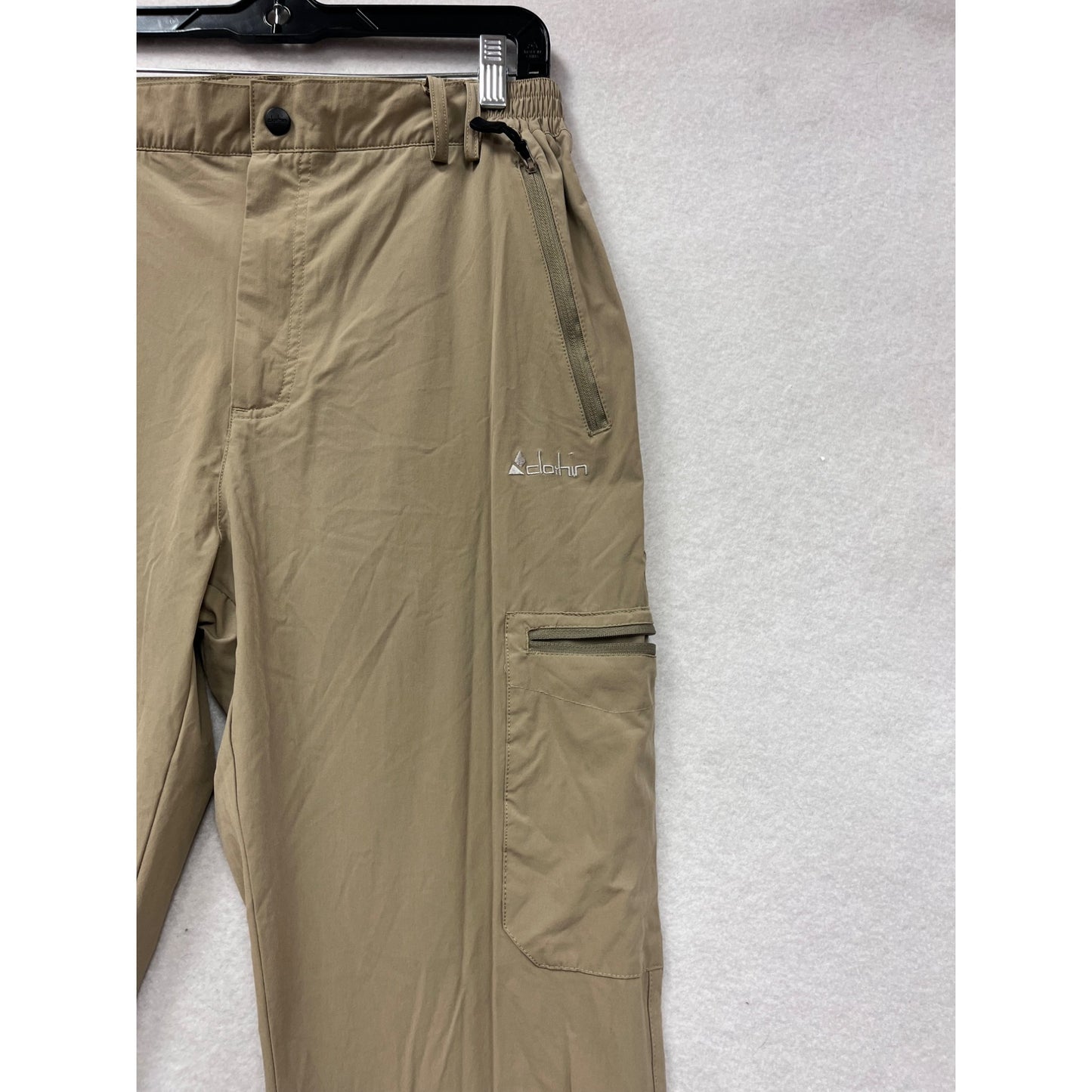 Clothin Beige Nylon Spandex Lightweight Cargo Pants Size 32L #8700