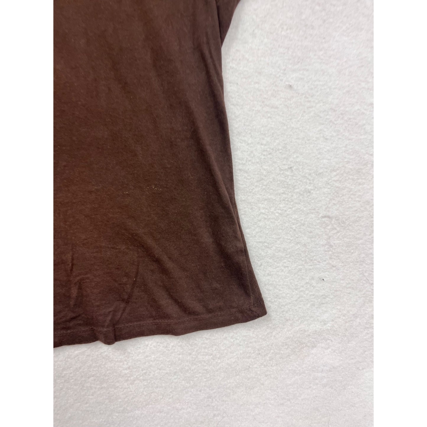 Chic & Cute Brown Graphic Tee Shirt Small #8504