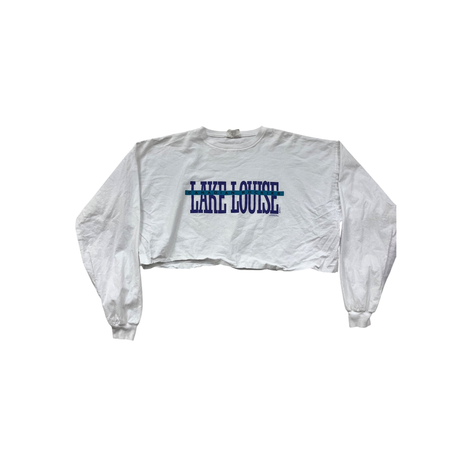 Vintage 90s Rockies Cropped Long Sleeve Tee XL  #8718