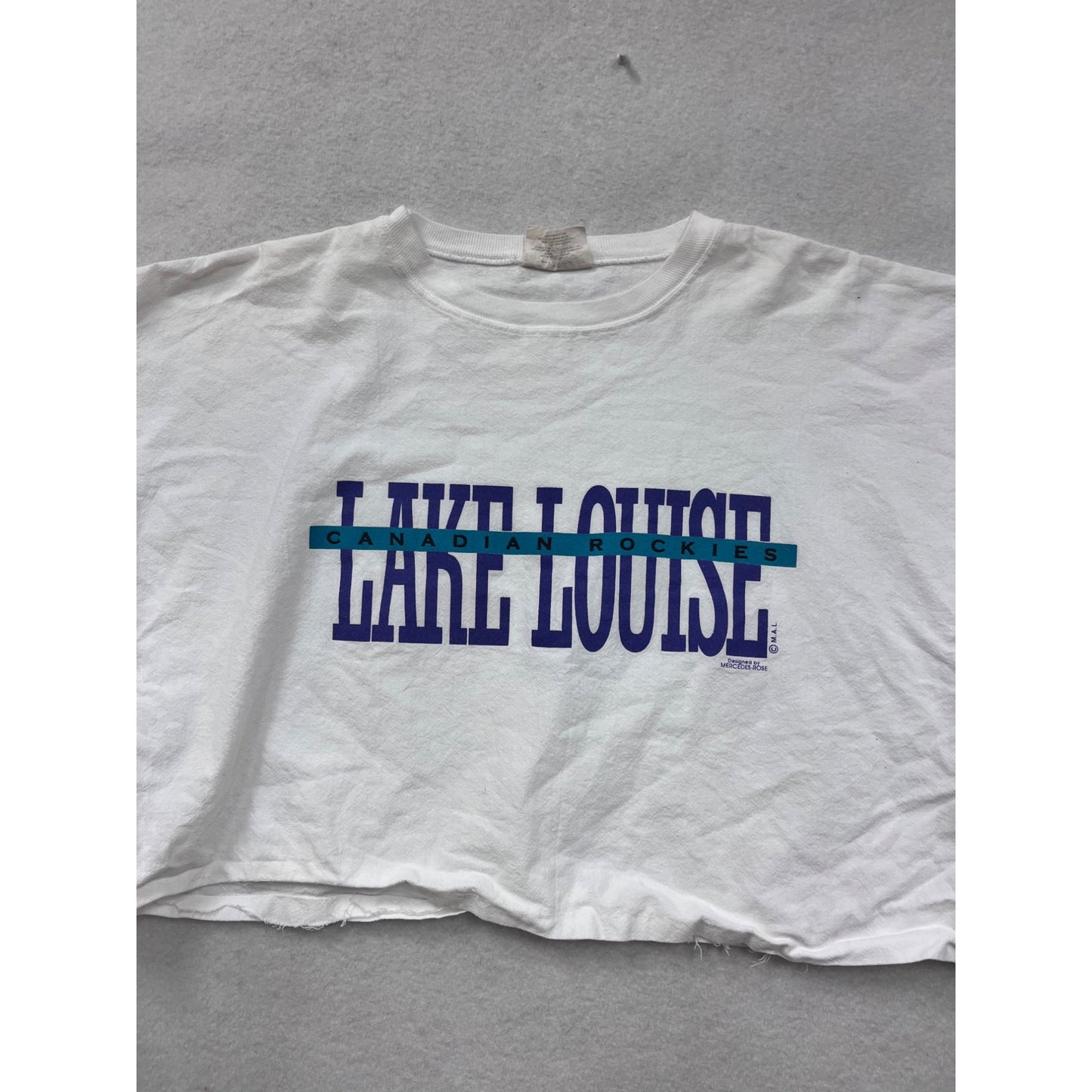 Vintage 90s Rockies Cropped Long Sleeve Tee XL  #8718