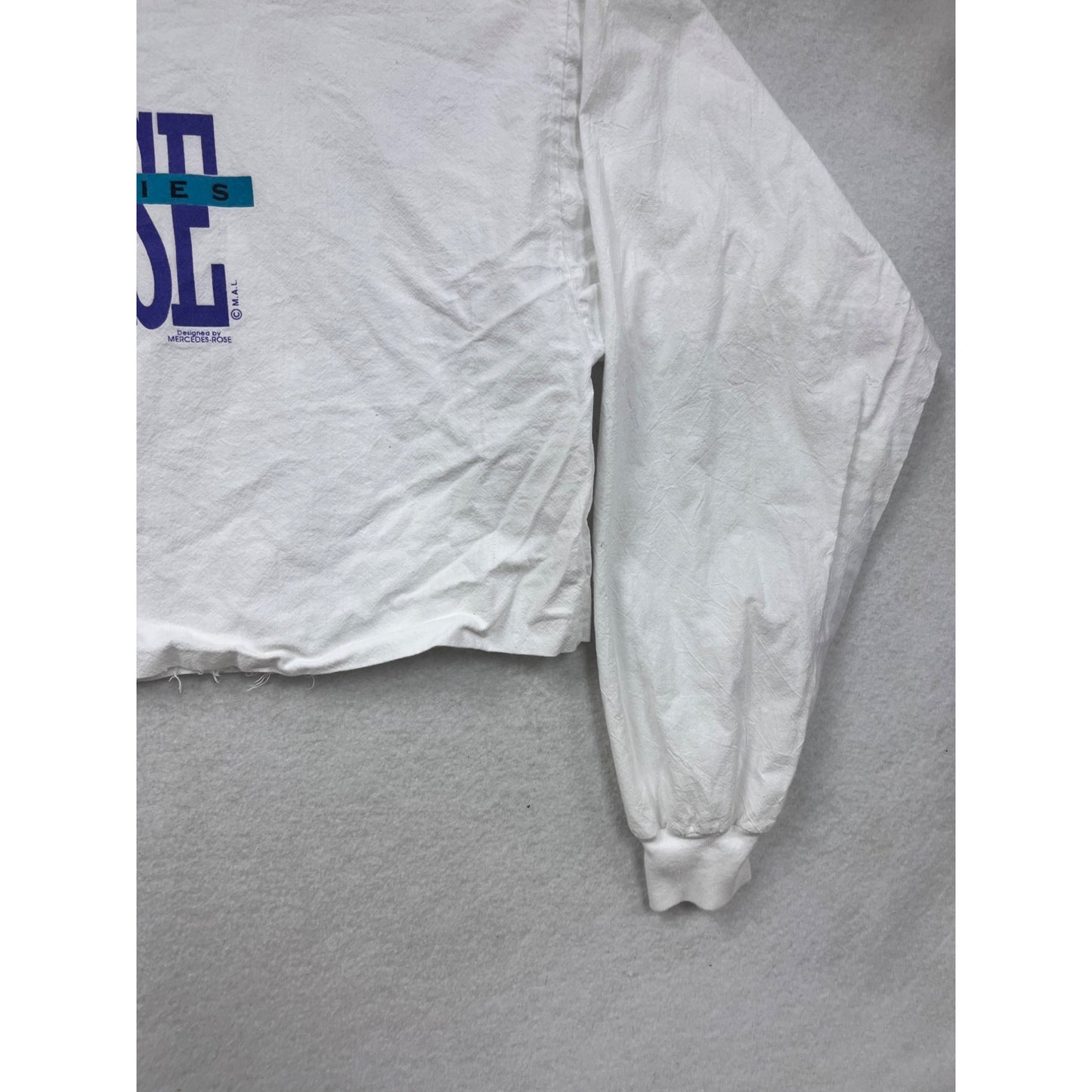 Vintage 90s Rockies Cropped Long Sleeve Tee XL  #8718