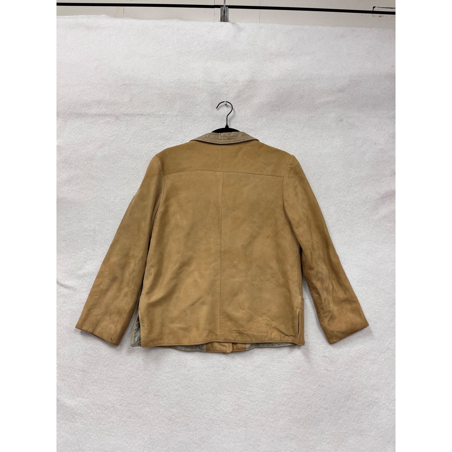 Womens Highlander Suede Small Vintage 1990s Tan Leather Jacket #6633