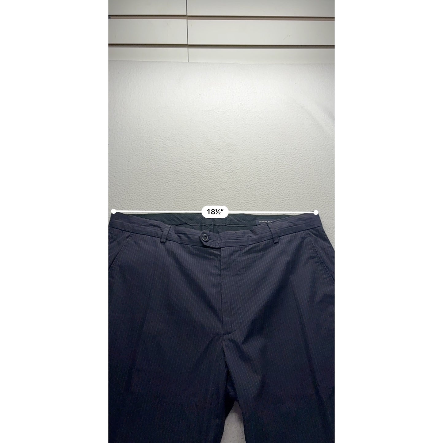 Banana Republic Mens 35x34 Navy Pinstripe  Dress Pants #7559