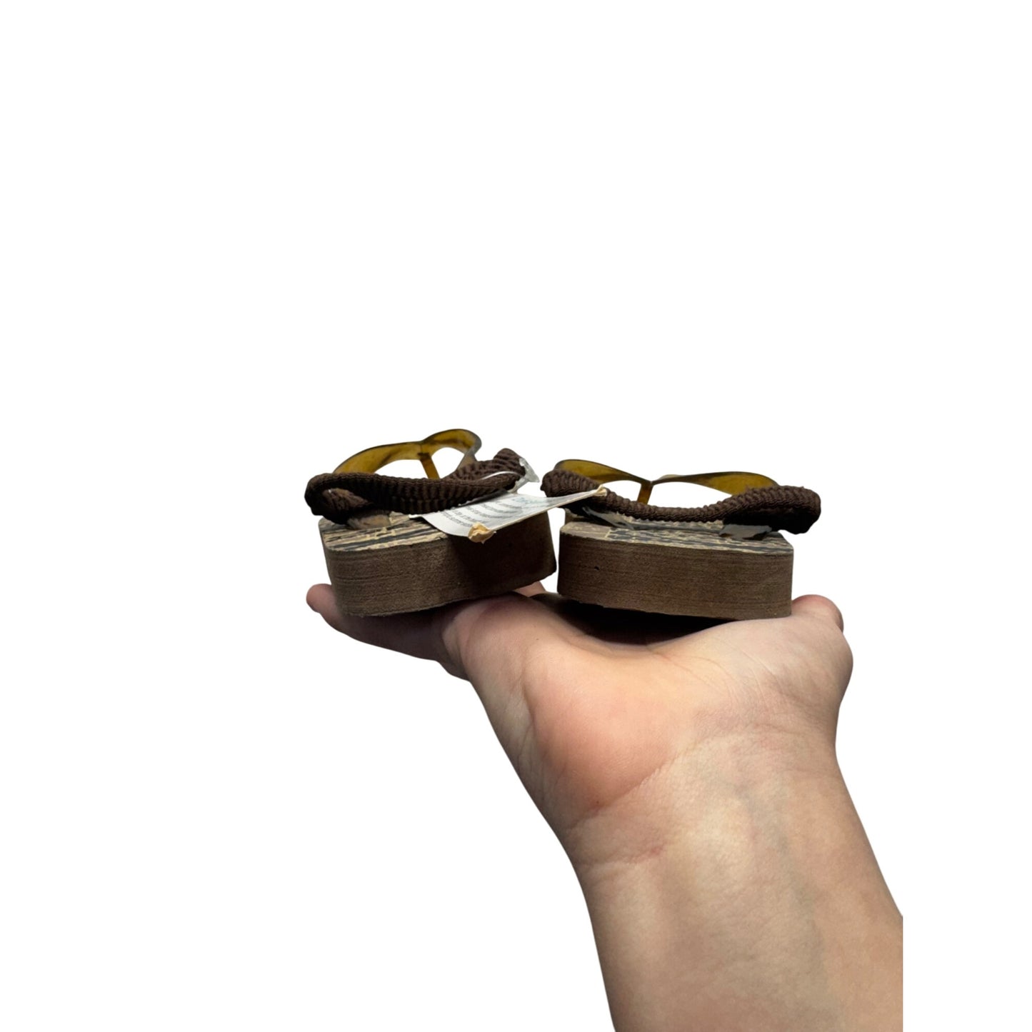 Tribal Pattern Translucent Strap Wedge Beach Sandals With Textured Sole #9648