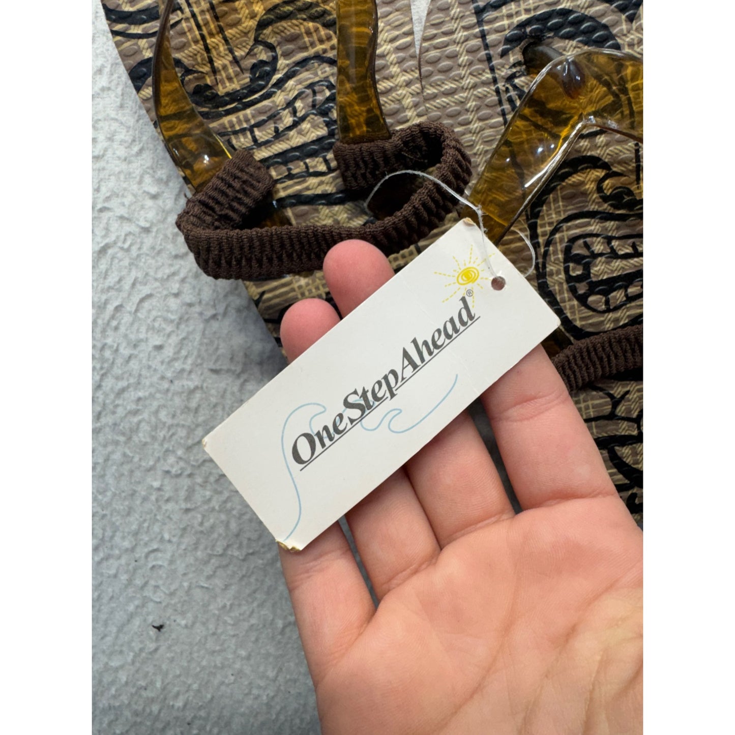 Tribal Pattern Translucent Strap Wedge Beach Sandals With Textured Sole #9648