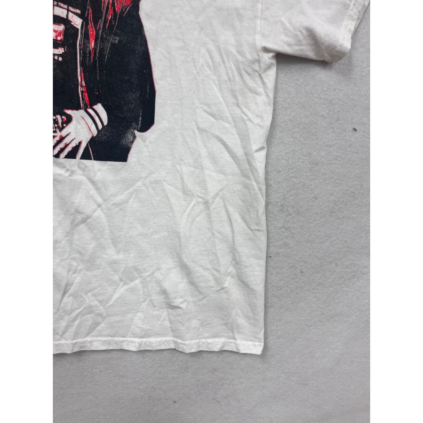 Aaliyah Graphic Tee White Short Sleeve Cotton T-Shirt L #436A