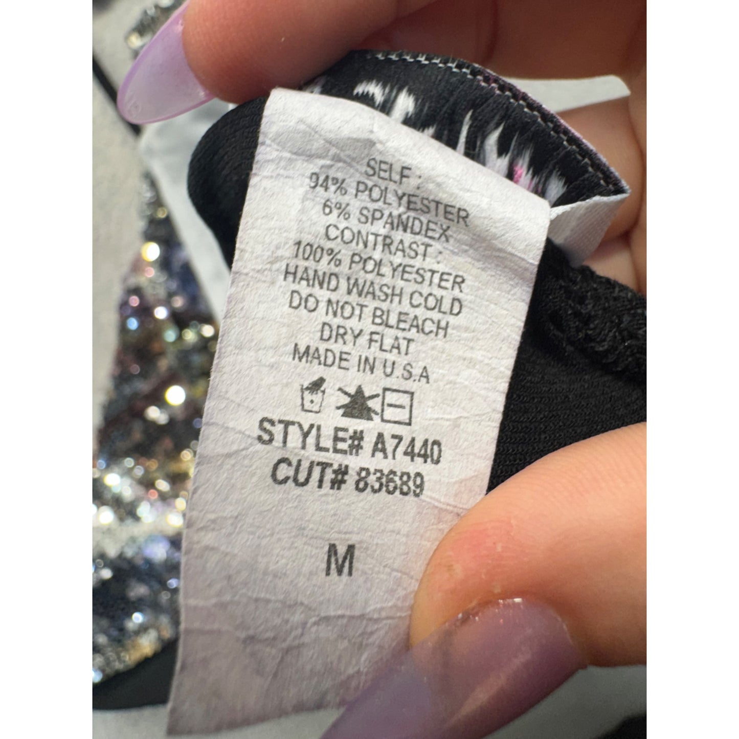 Halter Sequin Tank Top By Body Central With Black Trim Adjustable Size M #9539