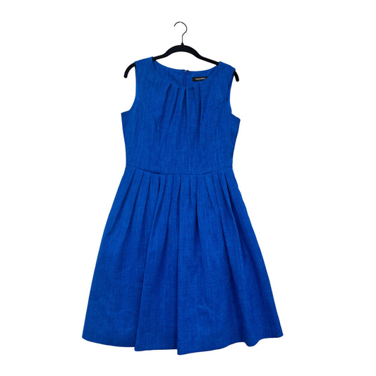 Ellen Tracy Blue Fit & Flare Dress Size 6 Sleeveless Womens Dress #406A
