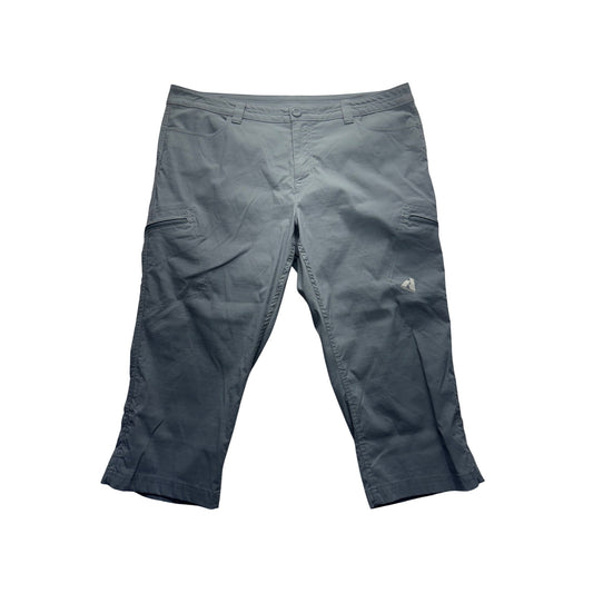 Eddie Bauer First Ascent Gray Capri Pants Size 16 With Cargo Pockets #9256