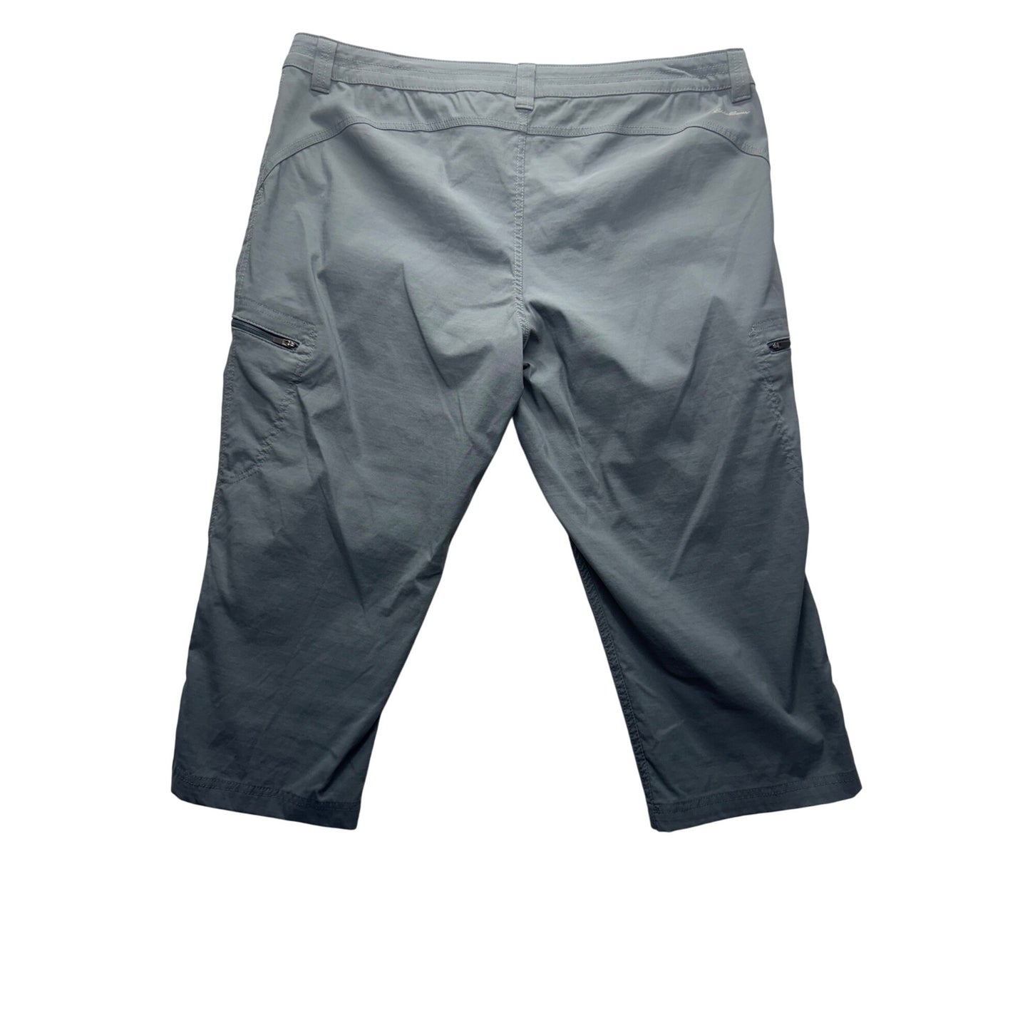 Eddie Bauer First Ascent Gray Capri Pants Size 16 With Cargo Pockets #9256