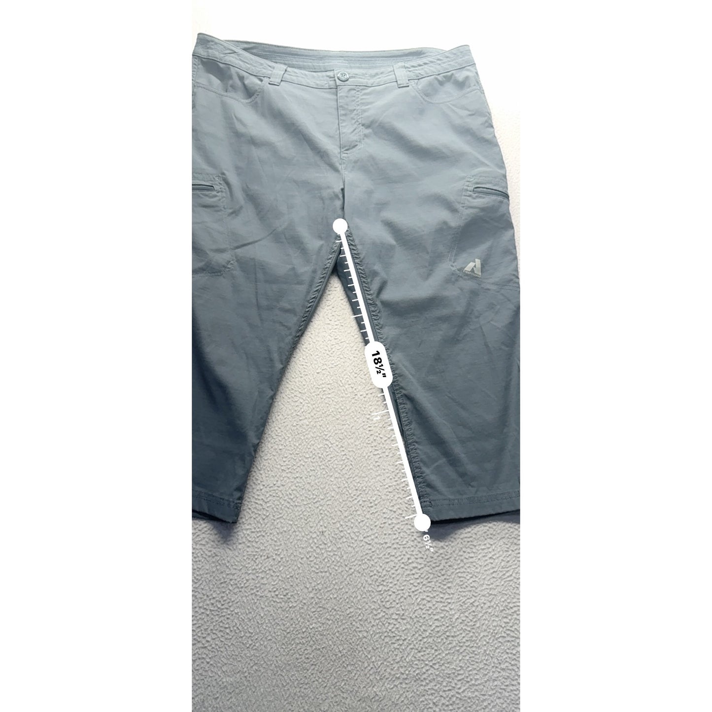 Eddie Bauer First Ascent Gray Capri Pants Size 16 With Cargo Pockets #9256
