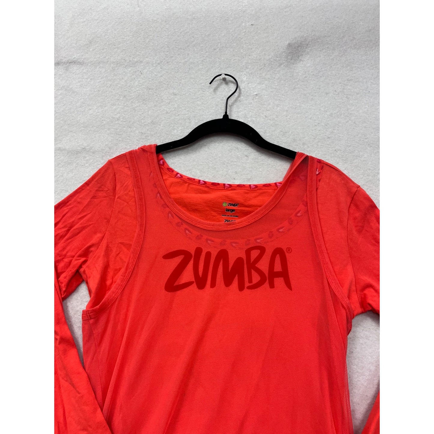 Zumba Womens Long-Sleeve Red Top #61A
