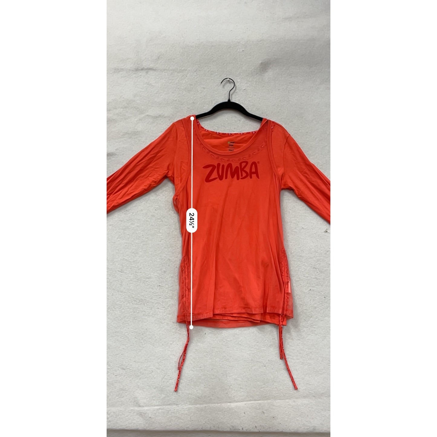 Zumba Womens Long-Sleeve Red Top #61A