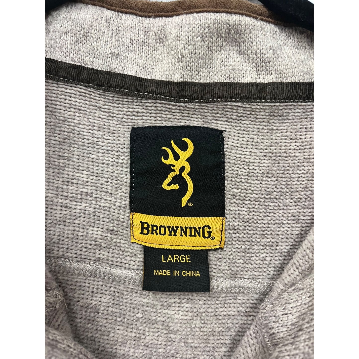 Browning Large Full-Zip Heather Gray Jacket With Embroidered Logo #8959