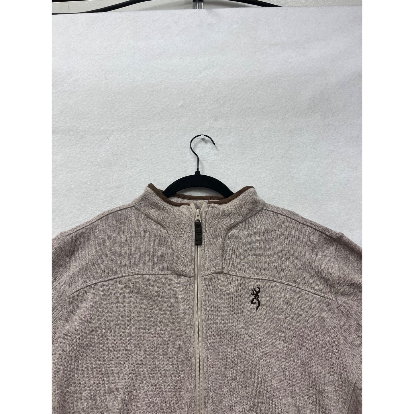 Browning Large Full-Zip Heather Gray Jacket With Embroidered Logo #8959