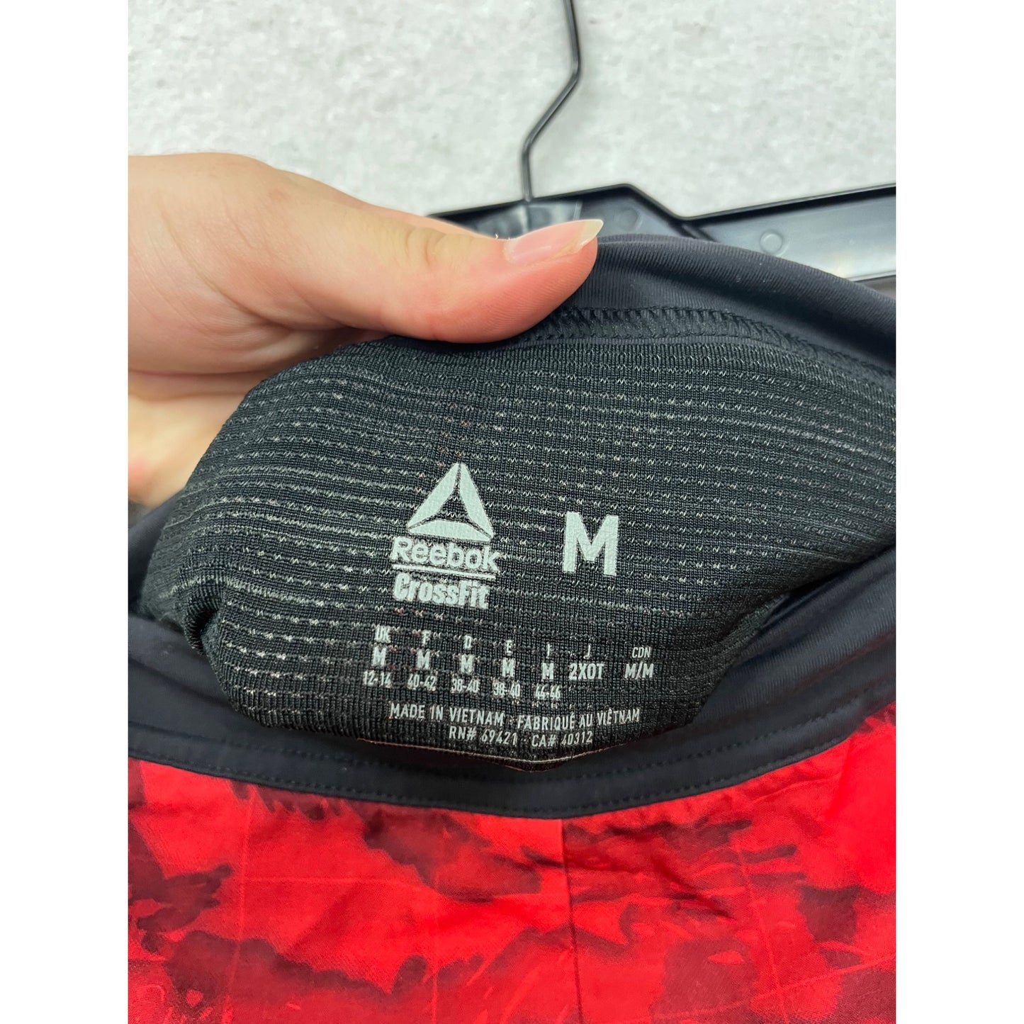 Reebok Crossfit Red Camo Running Shorts Size M #8943