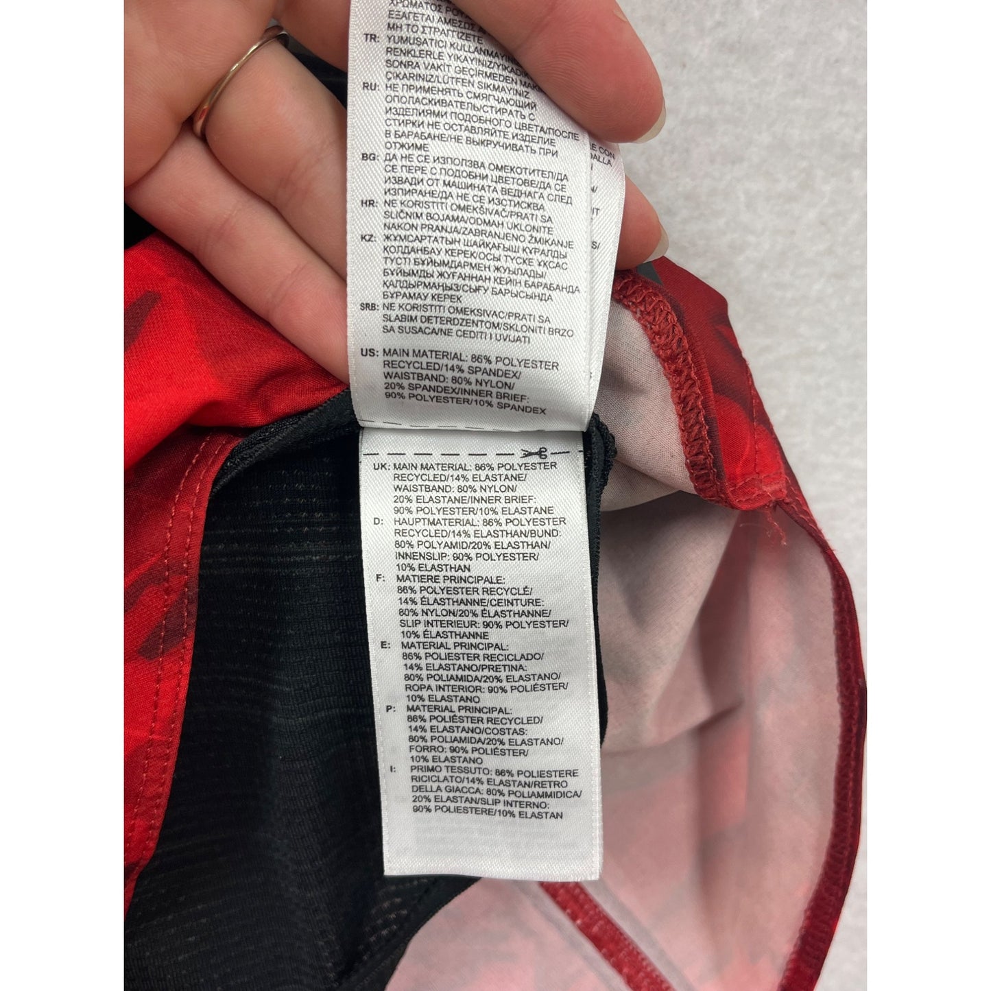 Reebok Crossfit Red Camo Running Shorts Size M #8943