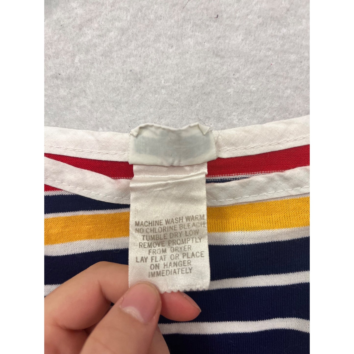 Striped Sleeveless Tank Top With Tie Straps By Aileen Size L (14) #8593