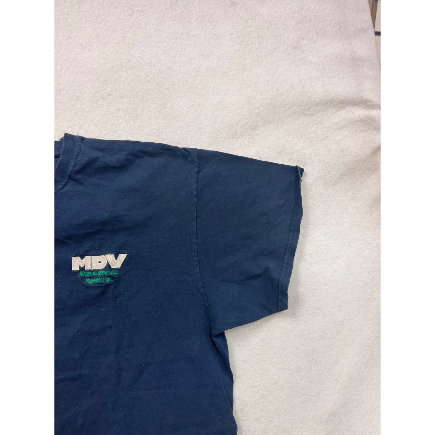 Vintage 90s MDV Logo T-Shirt Blue XL #8161