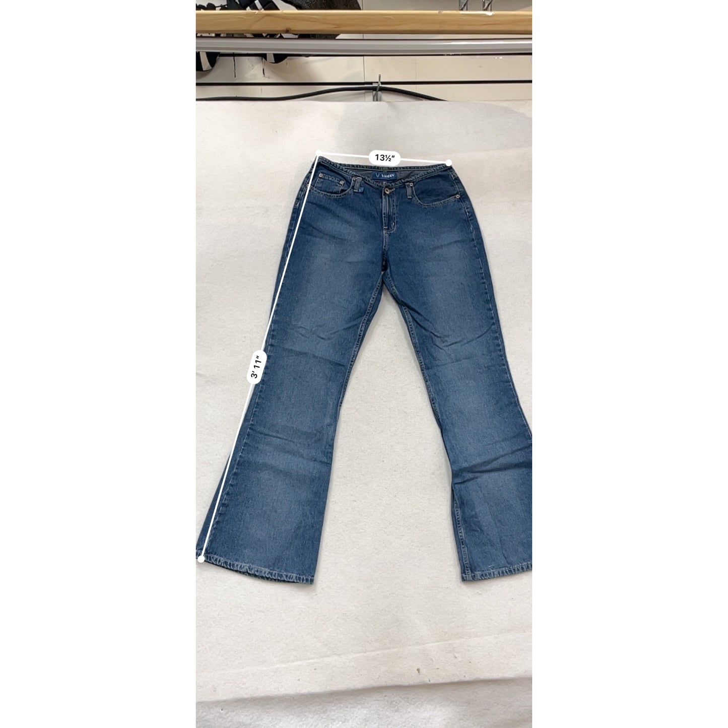 Vintage Vanity Flared Blue Denim Jeans Size 8-10 #122C