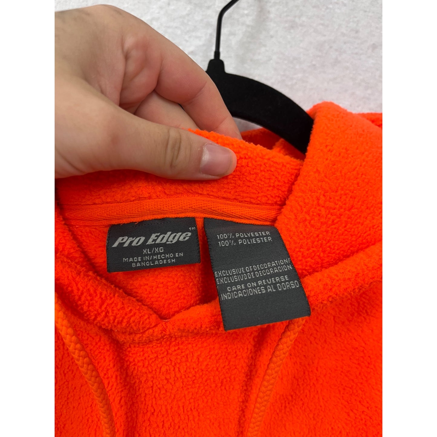 Pro Edge XL Orange Fleece Hoodie #8953