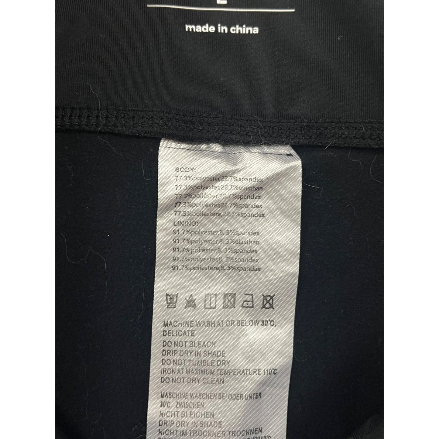 Baleaf High-Waisted Black Leggings With Pockets L #8637