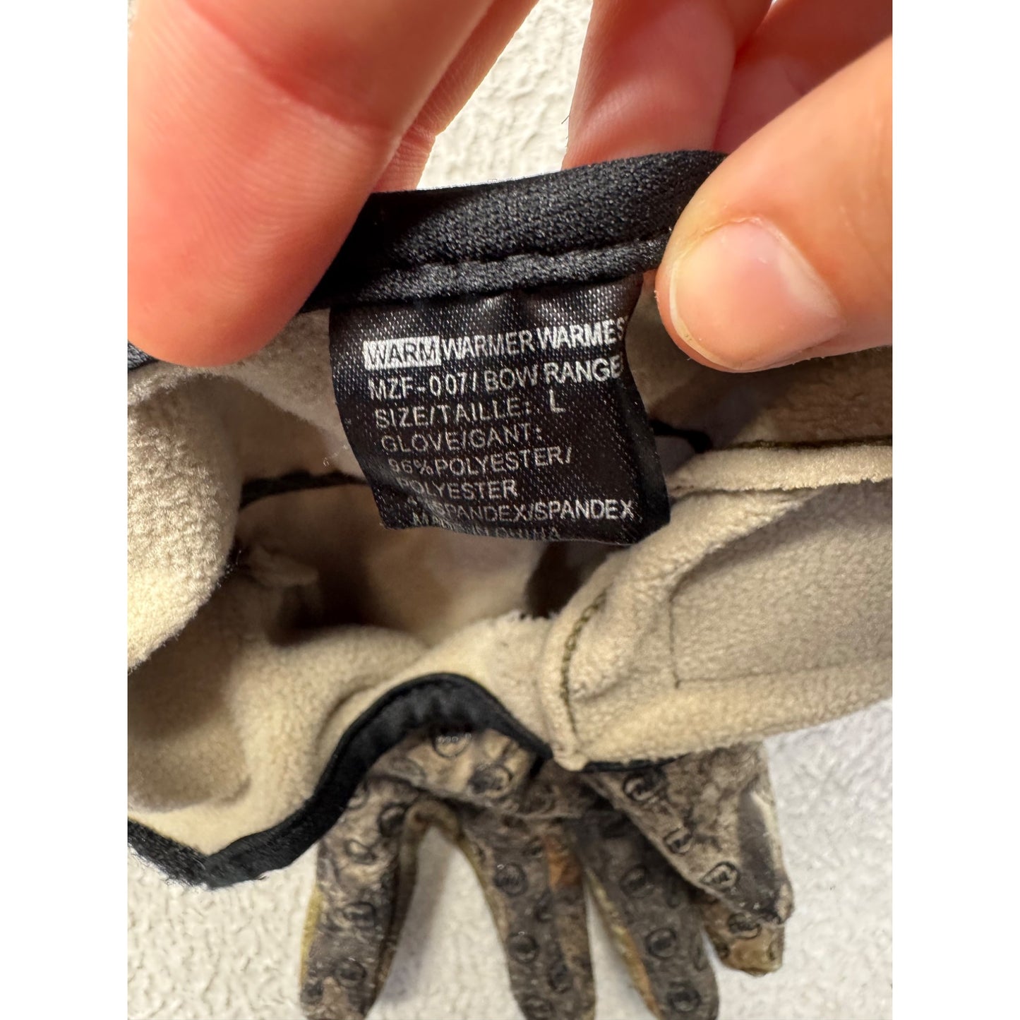 Manzella Camouflage Thermal Gloves Hunting / Winter With Grip #9899