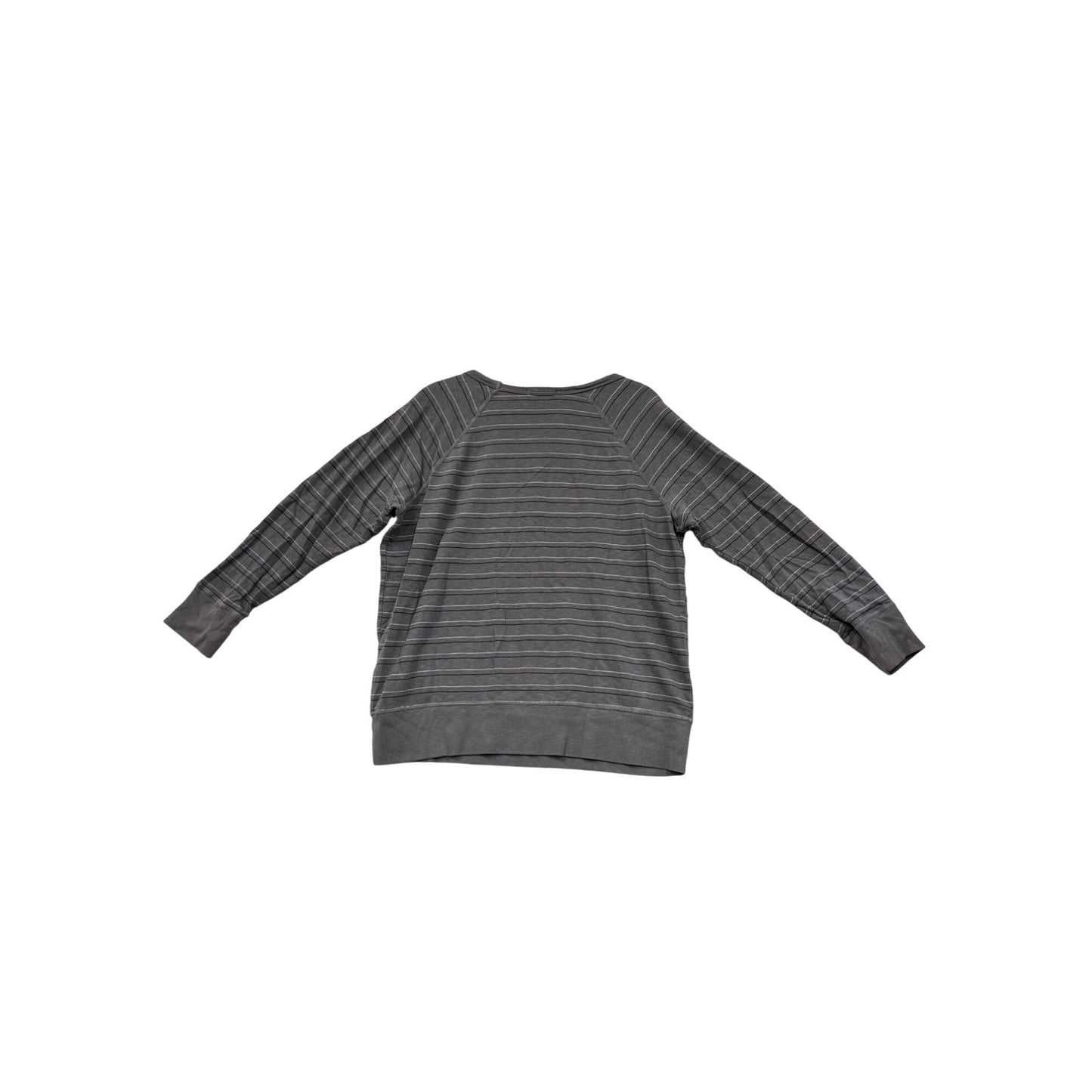 Vintage James Perse Womens Small Striped Gray Long Sleeve Lightweight Pullover Top #6748