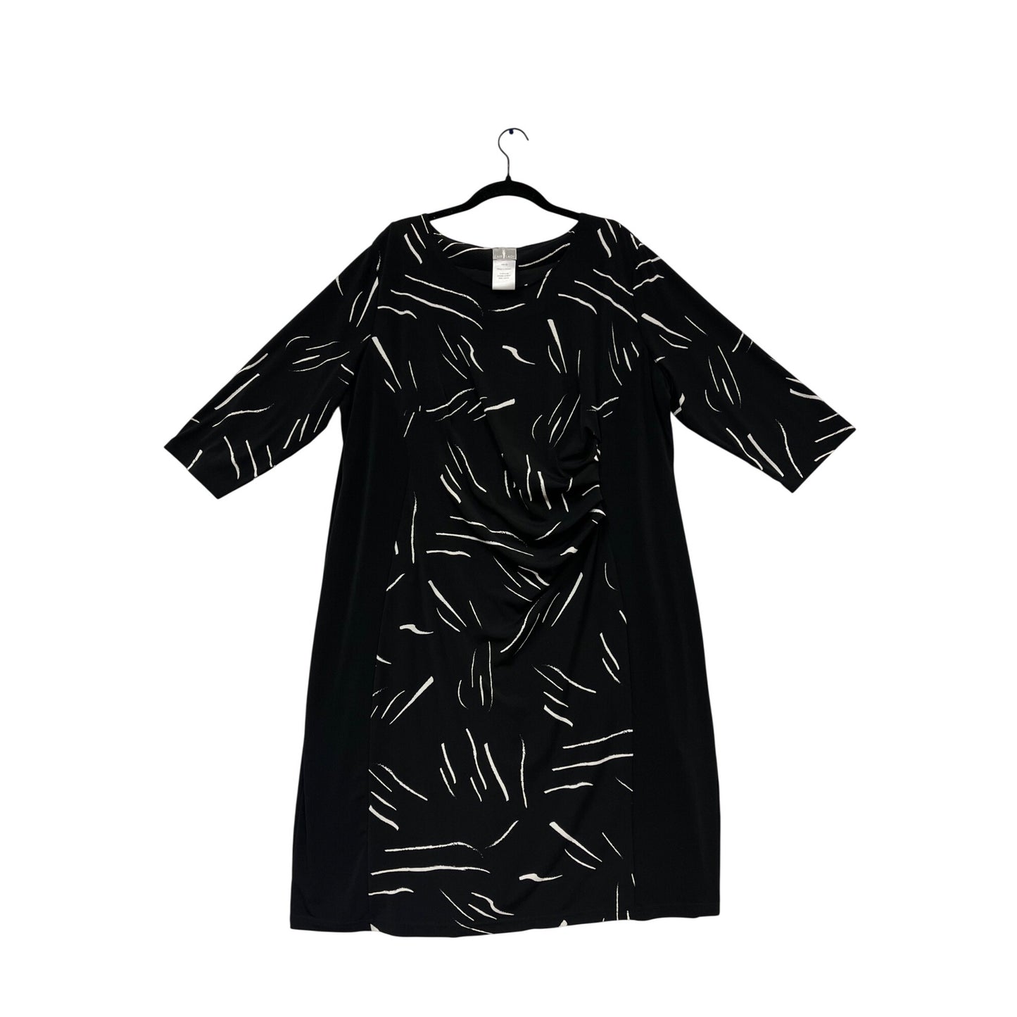 Fair Lady Black & White Abstract Print Dress 16 #143C