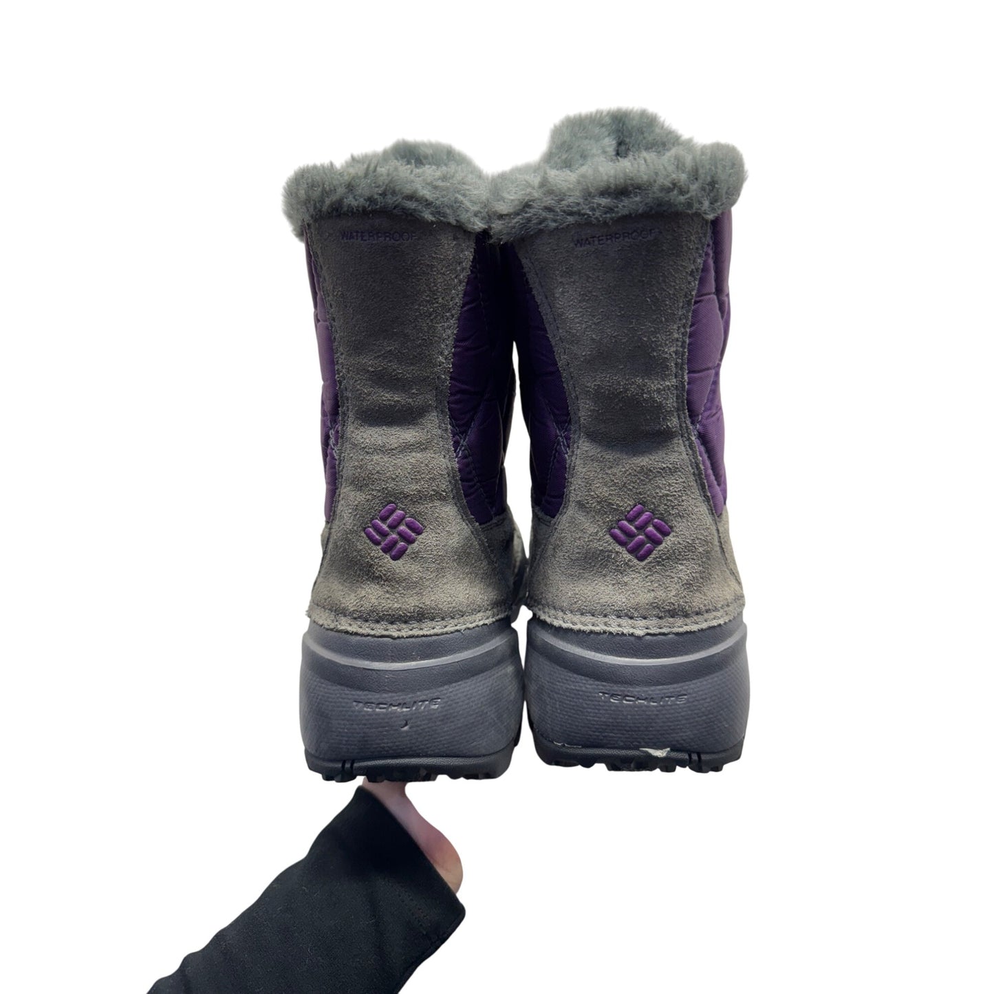 Columbia Waterproof Insulated Winter Boots With Faux Fur & Quilted Size 7 #139B