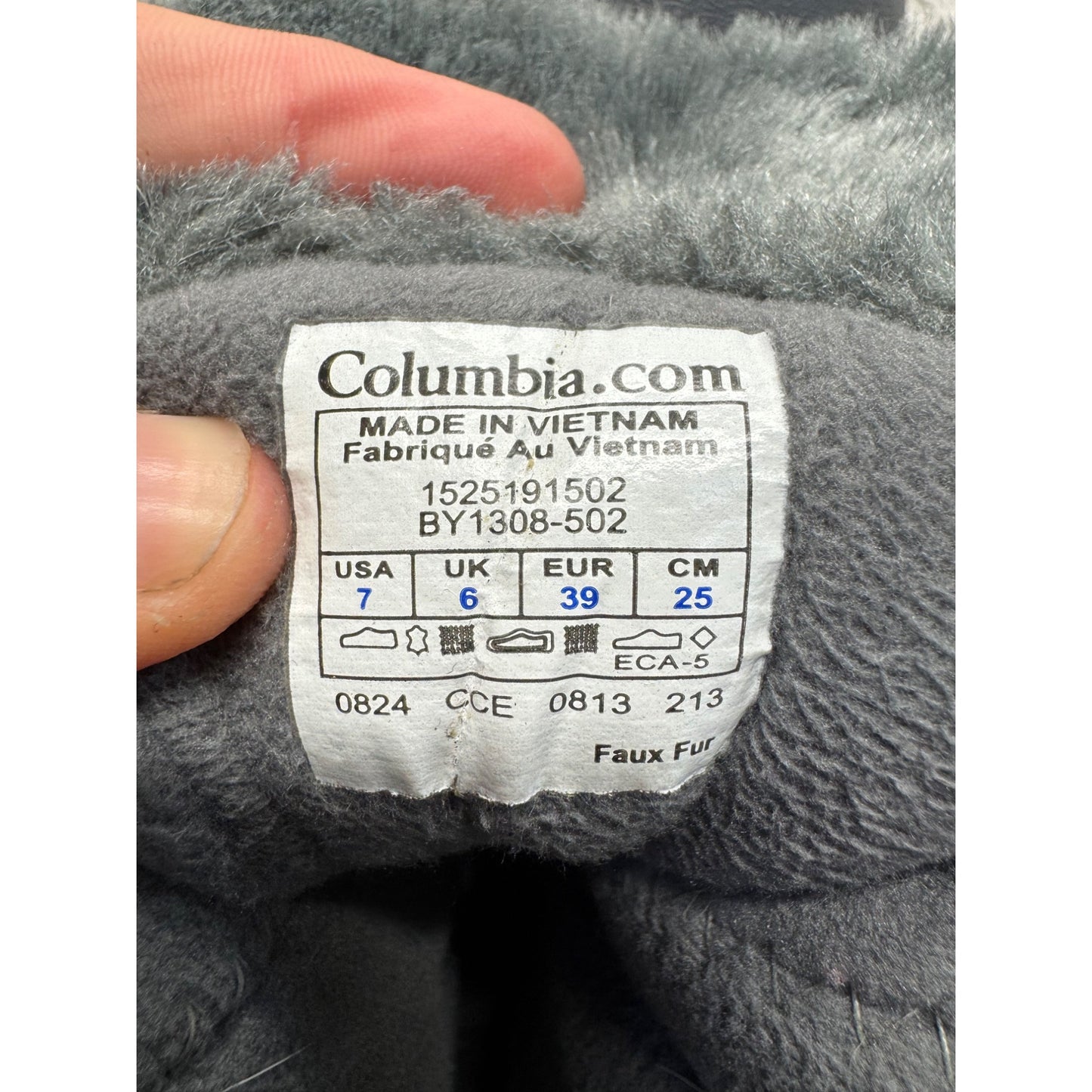 Columbia Waterproof Insulated Winter Boots With Faux Fur & Quilted Size 7 #139B