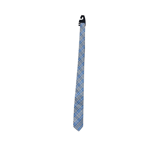 Mens English Laundry Handmade Blue & Beige Plaid Tie #54A