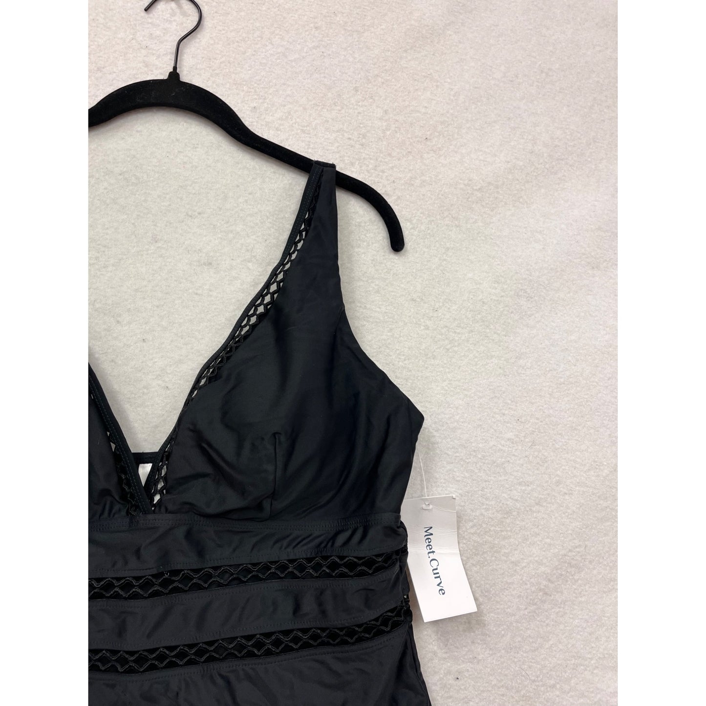 Black One-Piece Swimsuit 2XL By Meet.Curve #8776