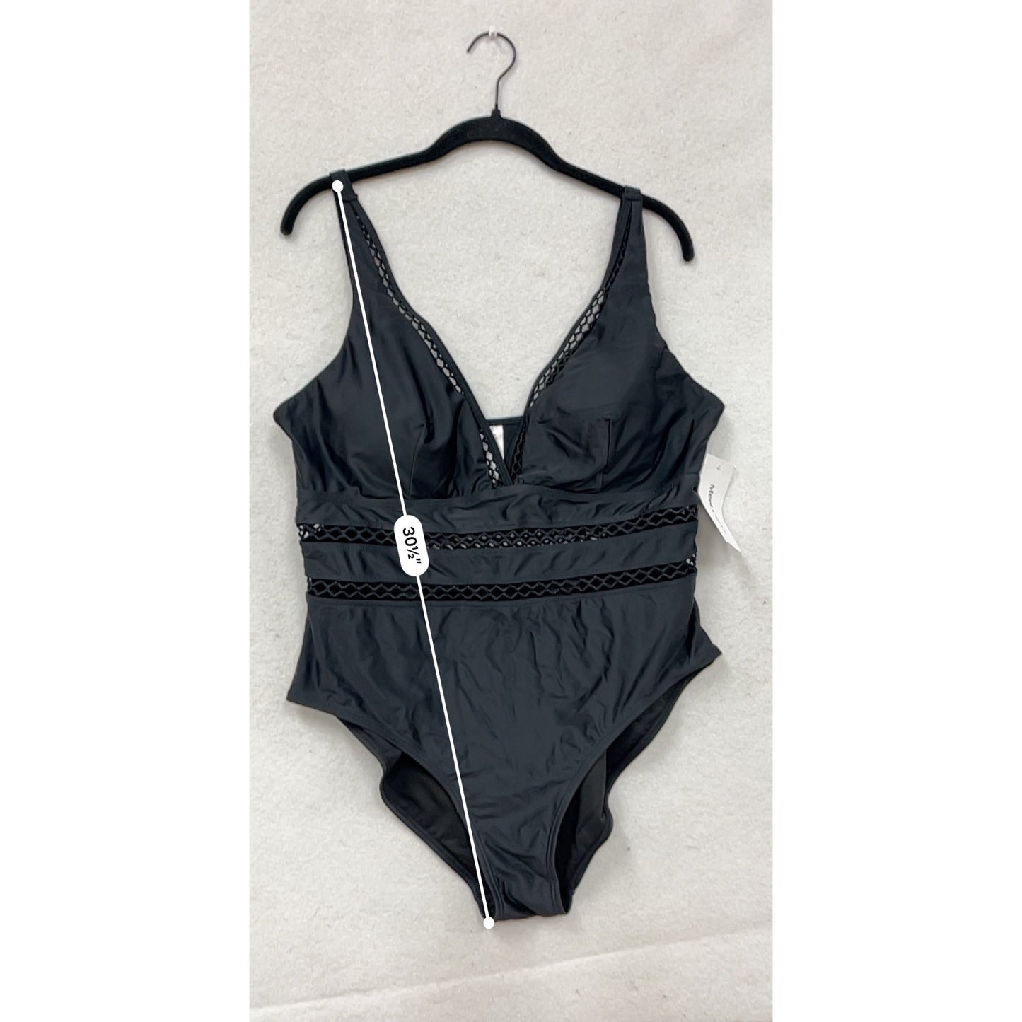 Black One-Piece Swimsuit 2XL By Meet.Curve #8776