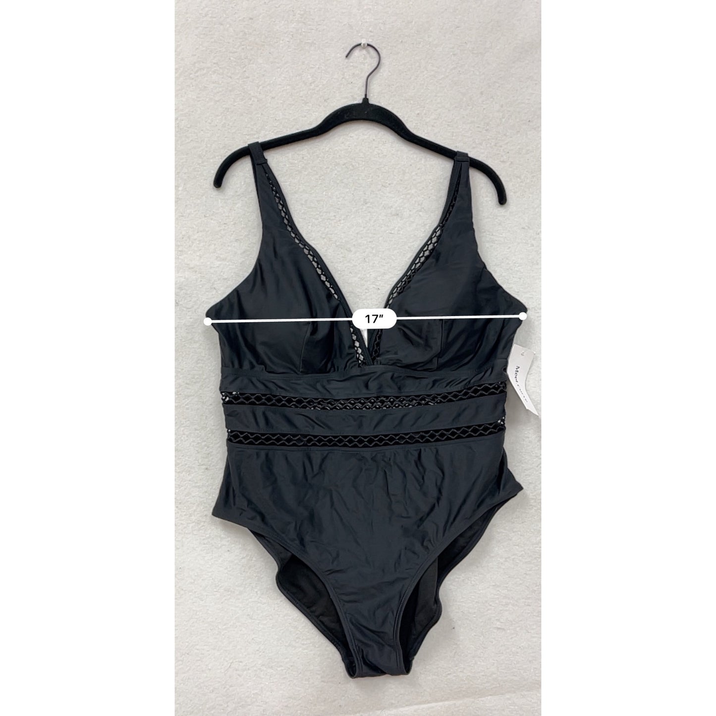 Black One-Piece Swimsuit 2XL By Meet.Curve #8776