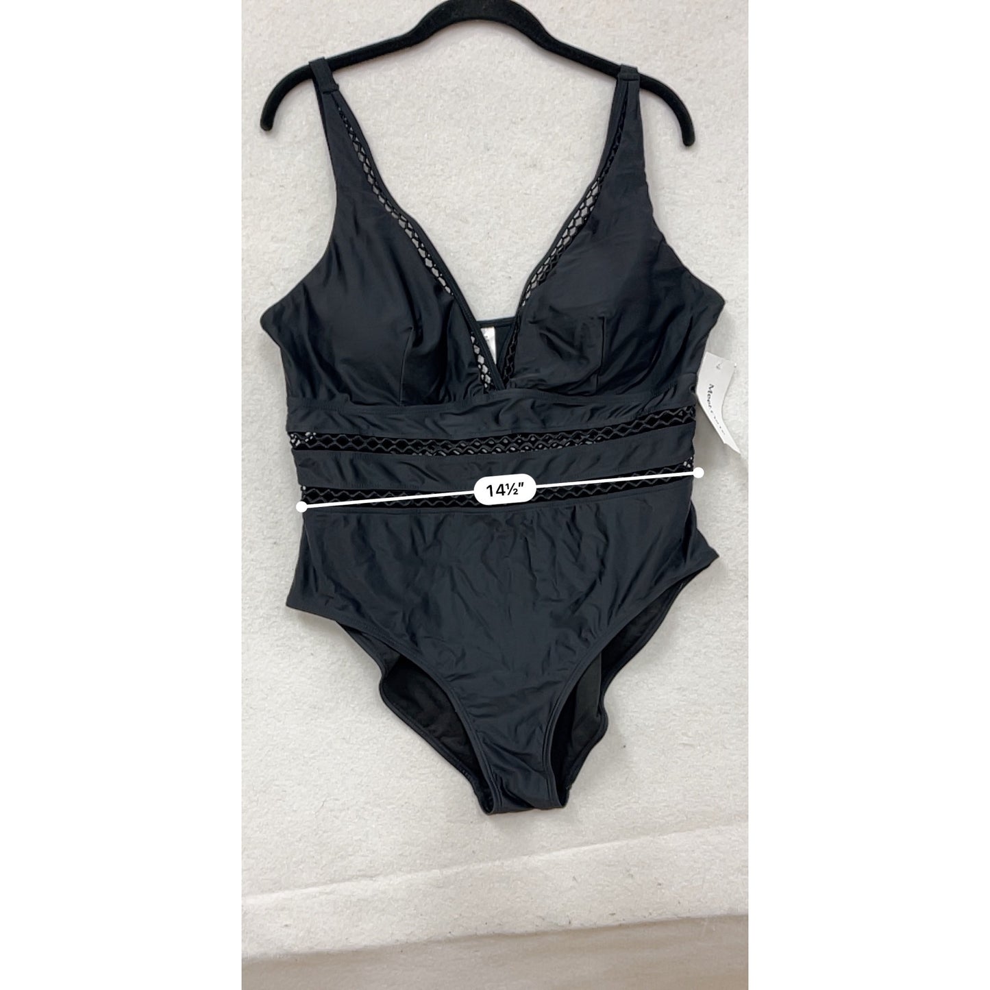 Black One-Piece Swimsuit 2XL By Meet.Curve #8776