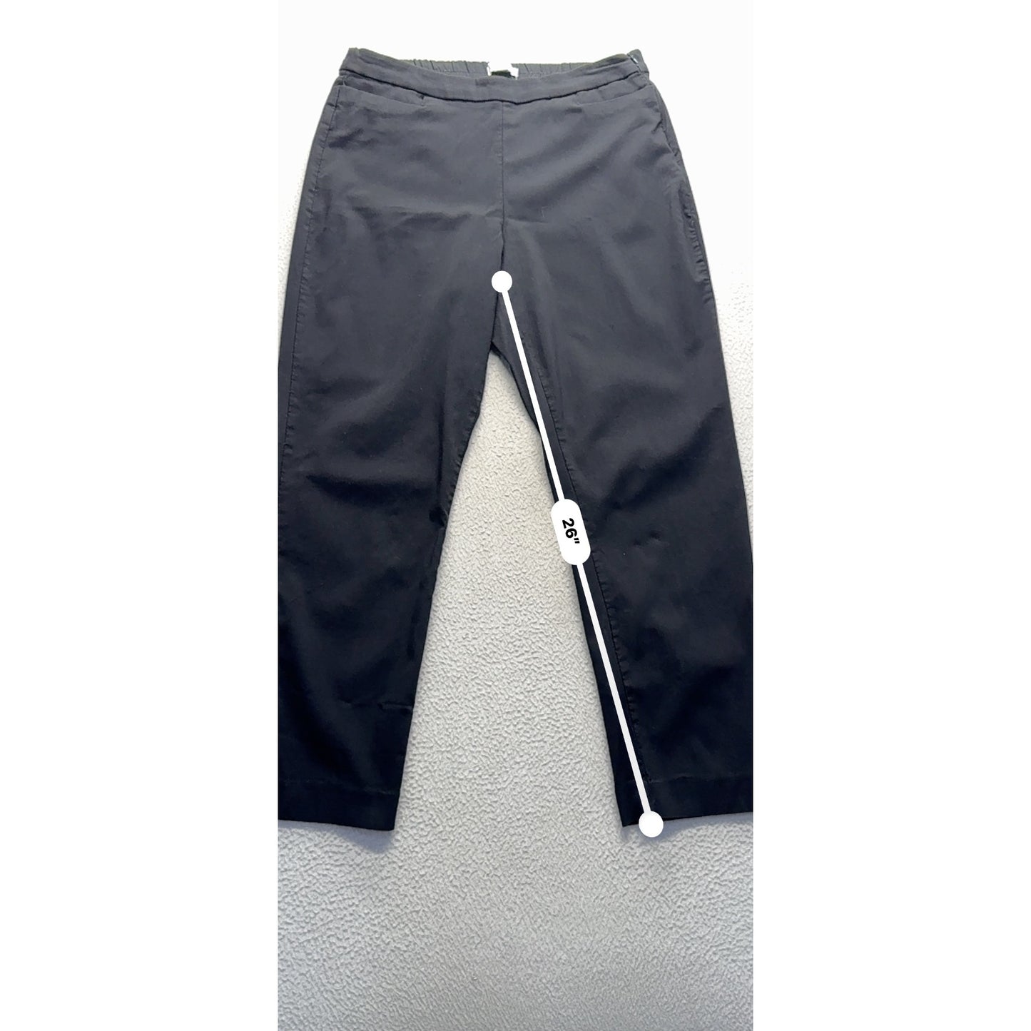 Calvin Klein Black Trousers Size 12 With Side Zipper & Pockets #166B