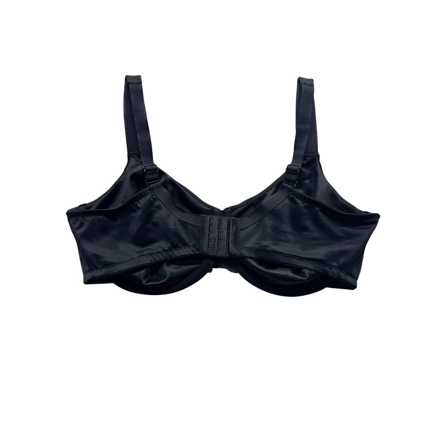 Soma Sensuous Sides Minimizer Bra 40DDD Black Underwire Adjustable Straps #332B