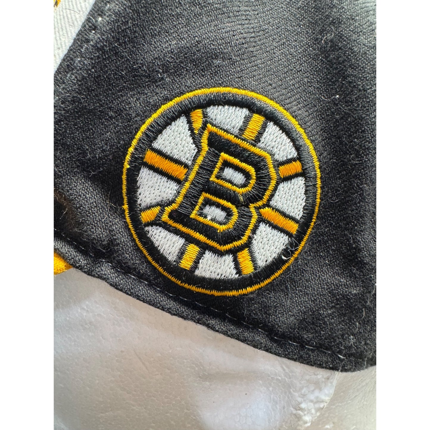 Boston Bruins Snapback Hat Embroidered Logo Black Yellow #32B