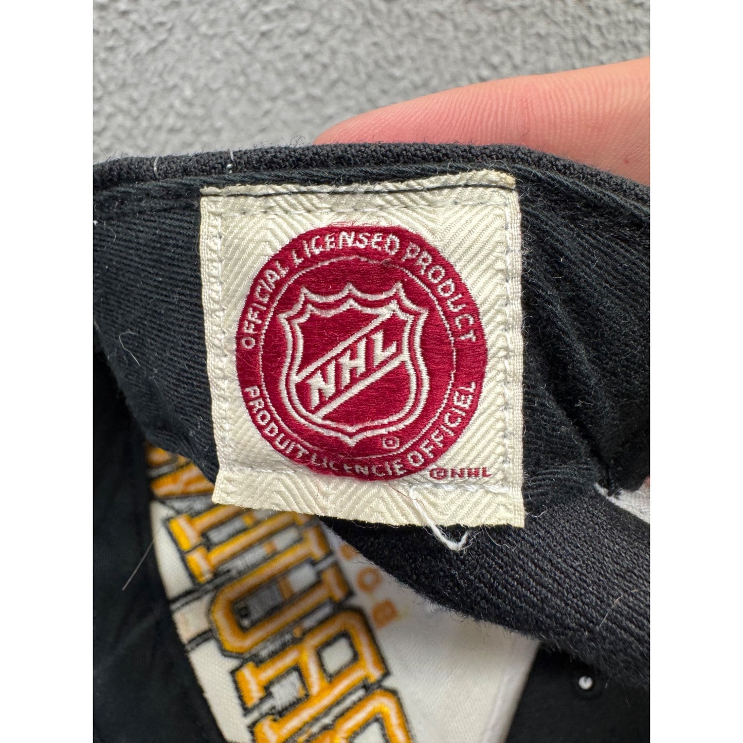 Boston Bruins Snapback Hat Embroidered Logo Black Yellow #32B