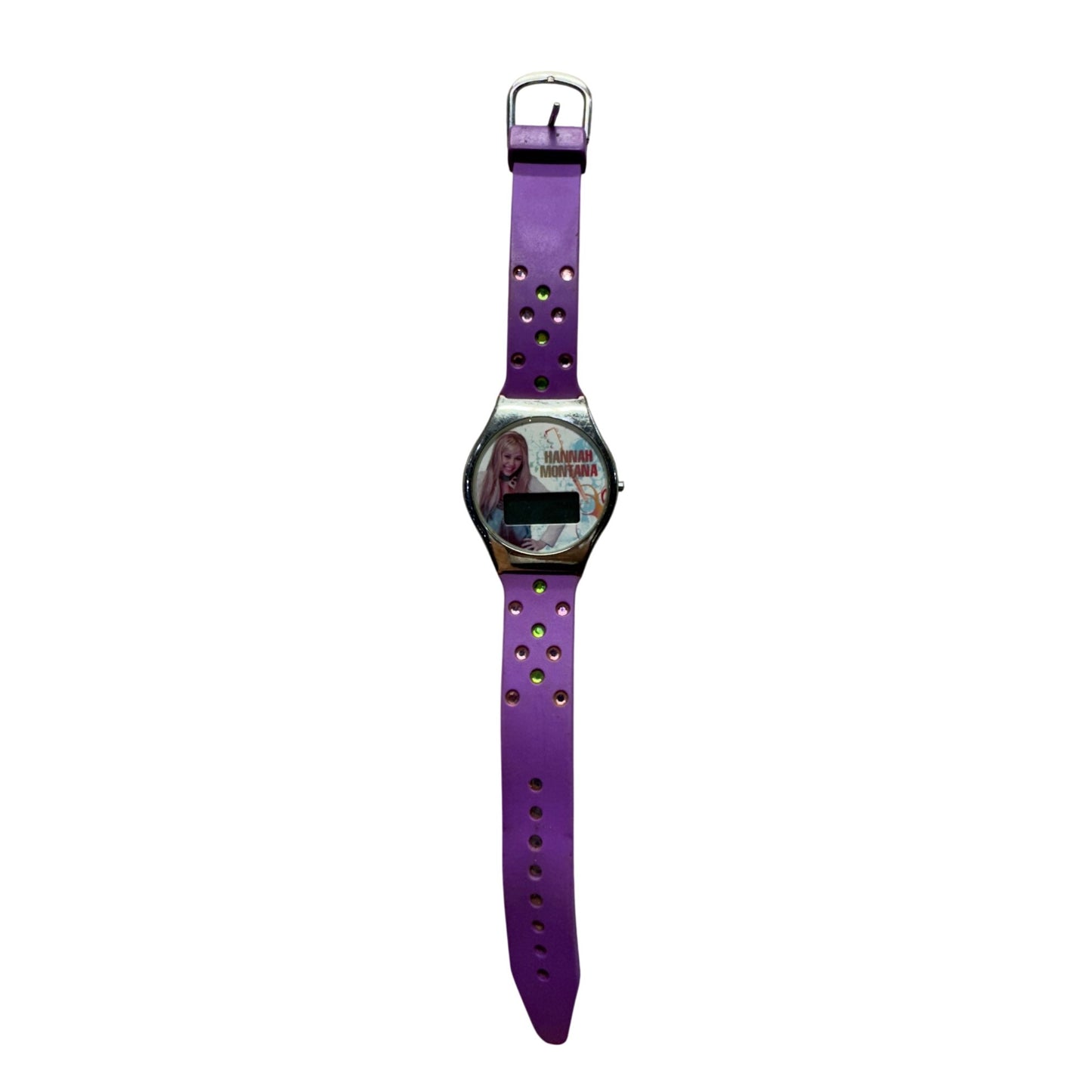 Disney Hannah Montana Digital Watch Purple Band Girls Accessory Collectible #9945