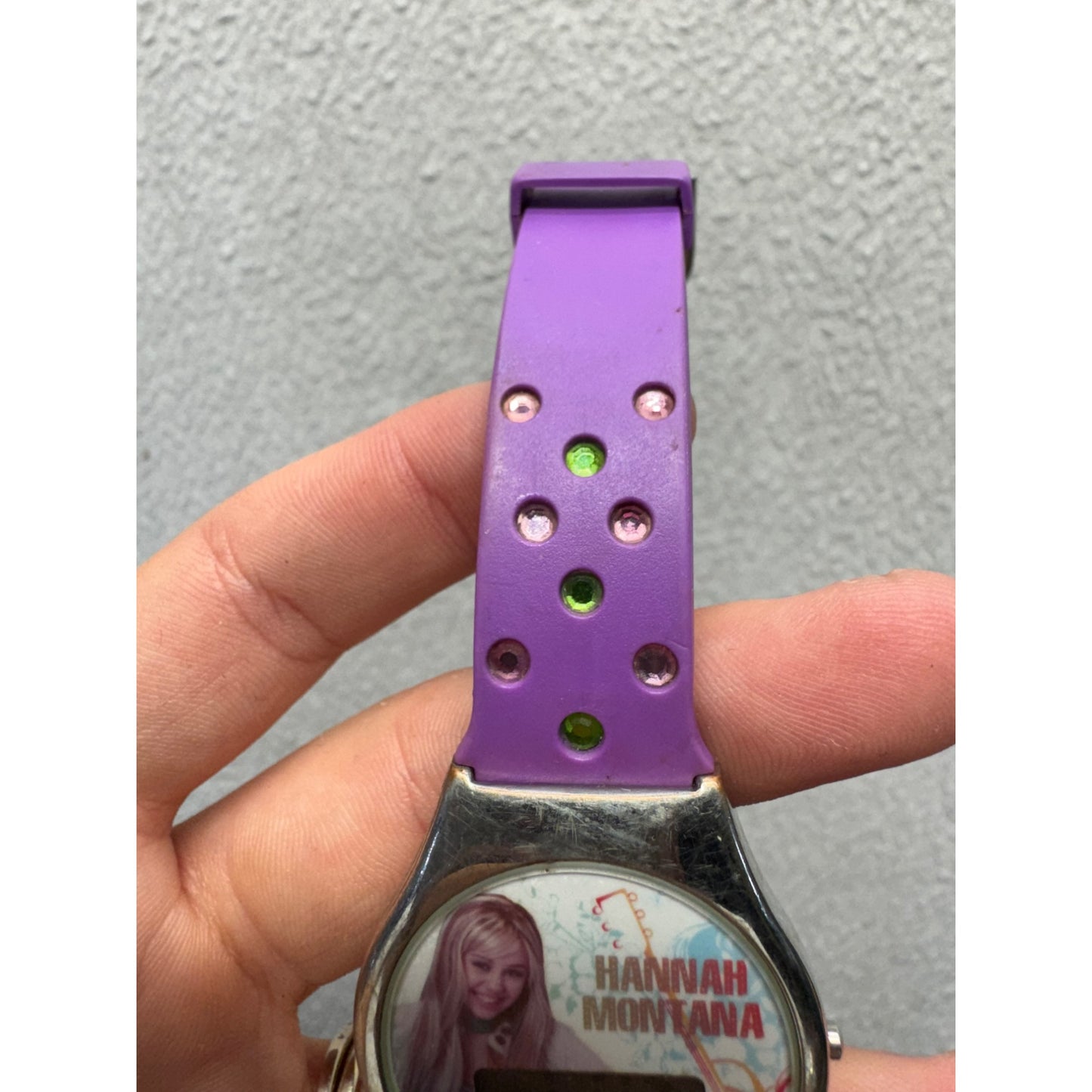 Disney Hannah Montana Digital Watch Purple Band Girls Accessory Collectible #9945