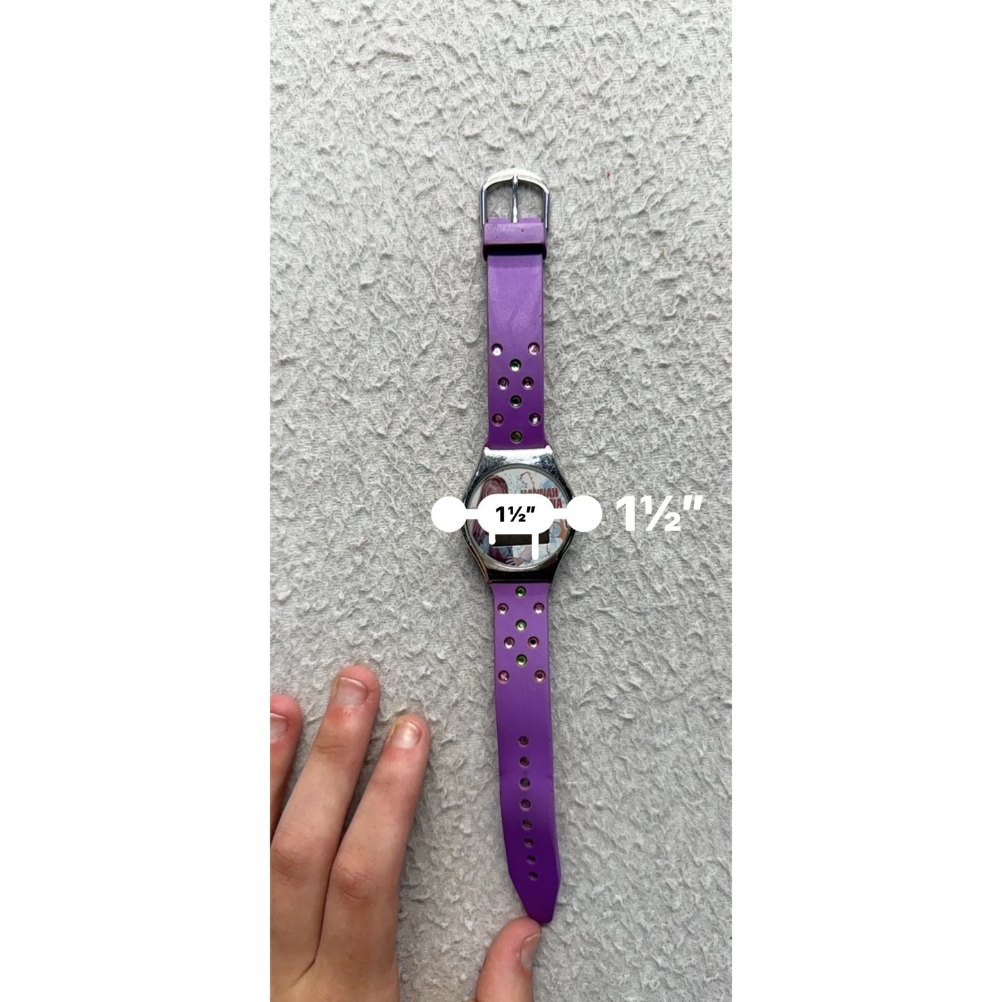 Disney Hannah Montana Digital Watch Purple Band Girls Accessory Collectible #9945