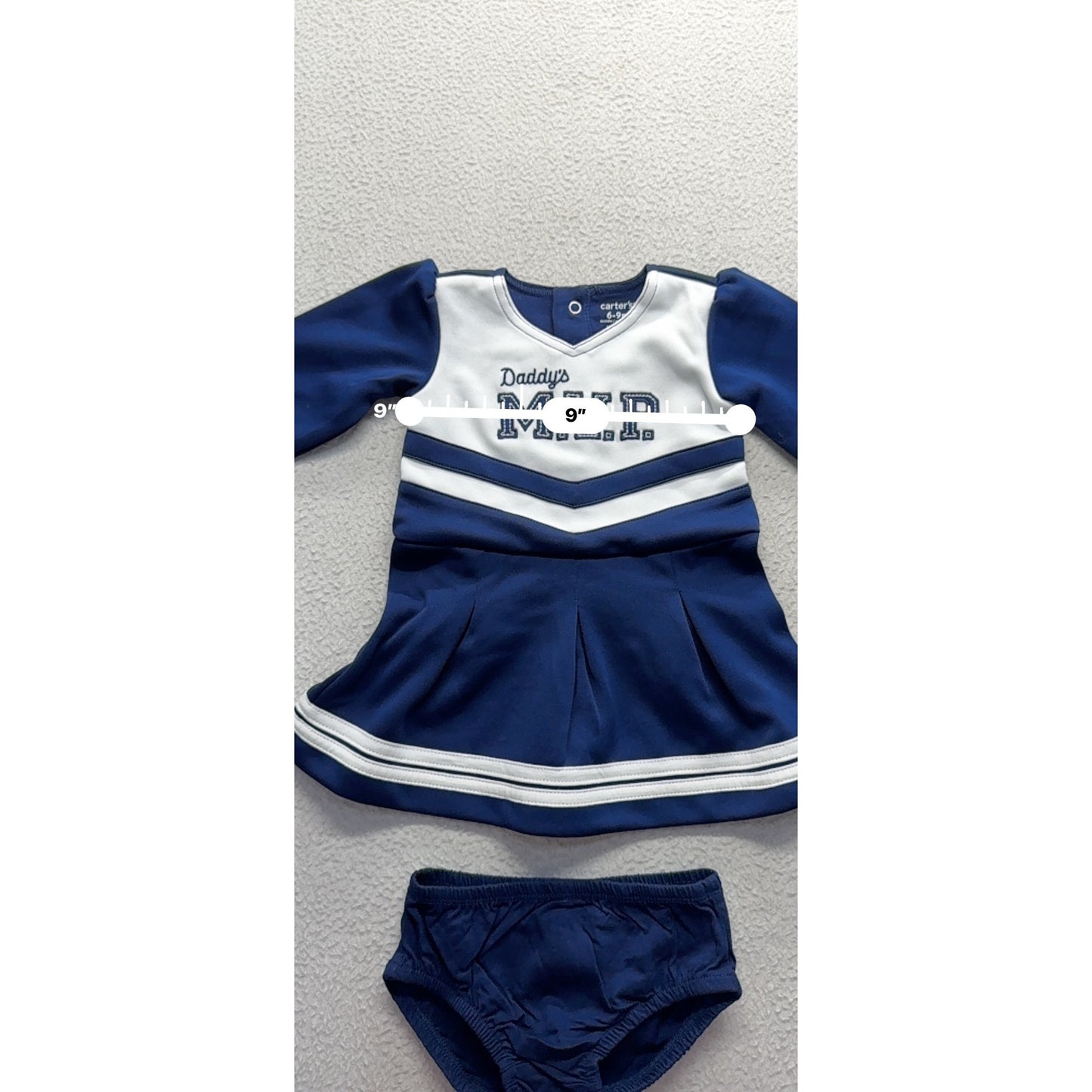 Daddys MVP Baby Cheerleader Outfit 6-9M Carters 2-Piece Set 24B