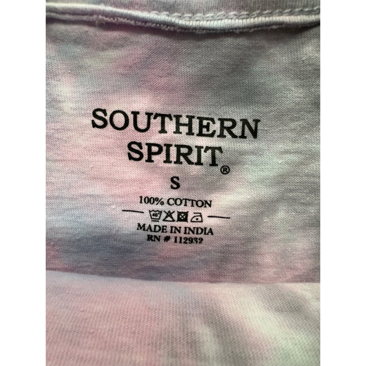 Tie-Dye Cropped Long Sleeve Shirt S Southern Spirit #9074