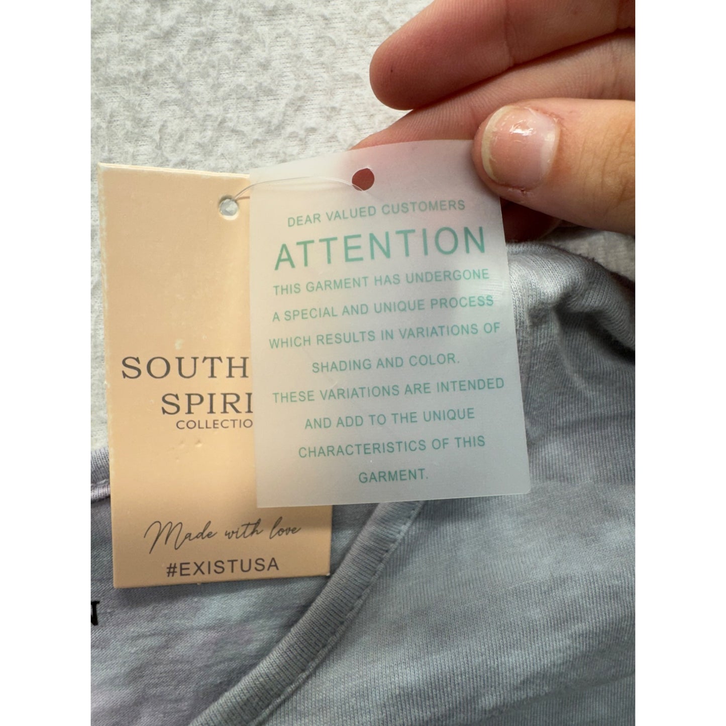 Tie-Dye Cropped Long Sleeve Shirt S Southern Spirit #9074